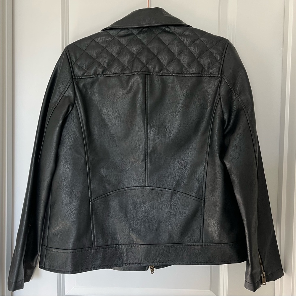 Universal Thread Small Black Leather Jacket with … - image 6